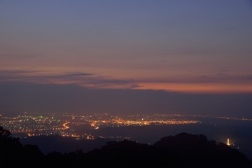 Golden light sprinkled at sunset.