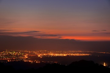 Golden light sprinkled at sunset.