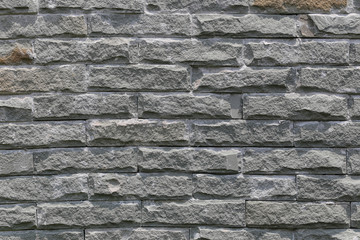 Gray brick wall of the house wall decoration.