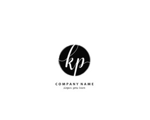 Fototapeta premium KP Initial letter logo template vector