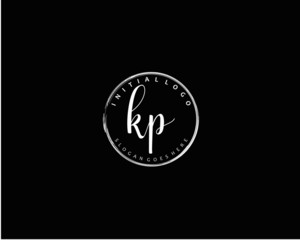 KP Initial letter logo template vector