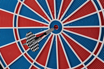 Dart in Dartboard Bull's-Eye 