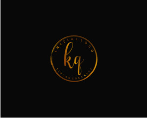 Fototapeta premium KQ Initial letter logo template vector