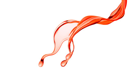 Splash fluid. 3d illustration, 3d rendering.