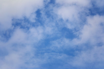 Fototapeta premium Blue sky with white clouds in the daytime background.