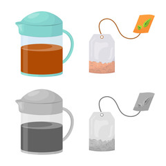 Isolated object of healthy and floral logo. Collection of healthy and gradient vector icon for stock.