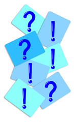 Q&a concept on white background