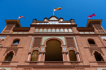MADRID, SPAIN - July 19, 2018: Plaza de Toros de Las Ventas. Bullring in Madrid, Las Ventas,...