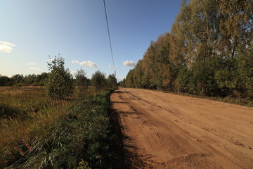 country road in autumn