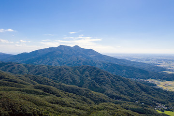 筑波山の北側（桜川市）から撮影