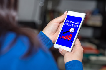 Graphical analysis concept on a smartphone