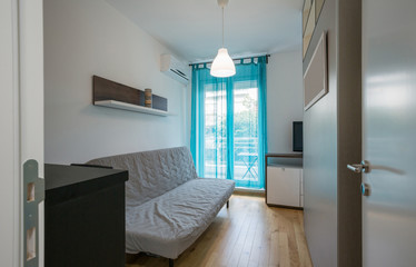 Interior of a renovated apartment interior, bedroom