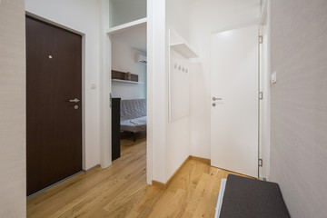 Interior of a renovated apartment, corridor