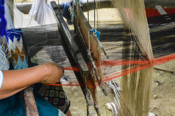 Traditional silk weaving in Luang Prabang, Laos