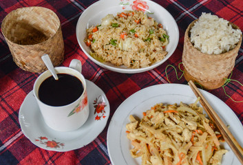 Typical traditional meals in Laos