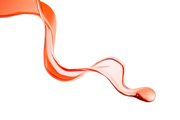 Splash fluid. 3d illustration, 3d rendering.