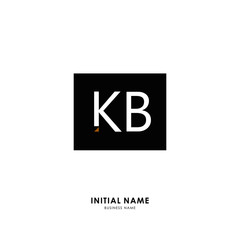 K B KB Initial logo letter with minimalist concept. Vector with scandinavian style logo.