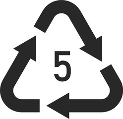 Polypropylene 5 Icon Symbol