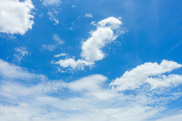 Blue sky with cloud in summer season.
