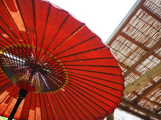 赤い和傘