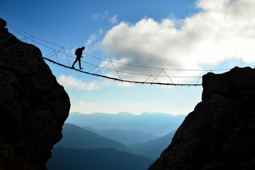 The adventurous traveler's mountaineering trip and spectacular landscapes