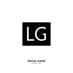 L G LG Initial logo letter with minimalist concept. Vector with scandinavian style logo.