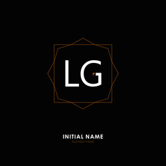 L G LG Initial logo letter with minimalist concept. Vector with scandinavian style logo.