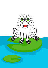 Dot to dot educational game for kids vector illustration