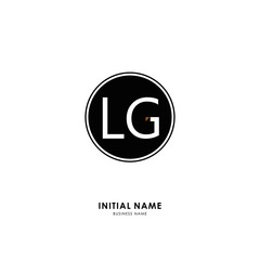 L G LG Initial logo letter with minimalist concept. Vector with scandinavian style logo.