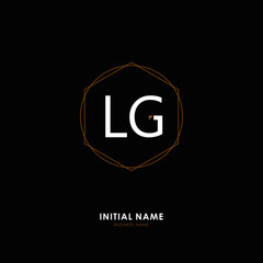 L G LG Initial logo letter with minimalist concept. Vector with scandinavian style logo.