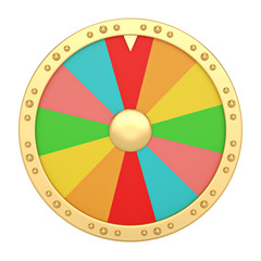 Luck wheel  isolated on white background 3D illustration.