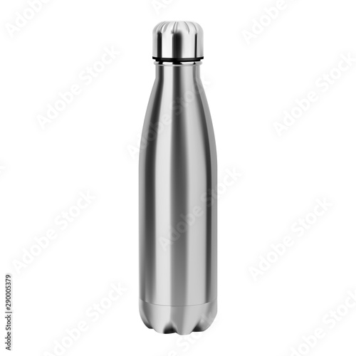 Download Metal Water Bottle Reusable Stainless Steel Eco Flask Mockup Empty Aluminum Thermo Tin For Camping And Sport Bicycle Realistic Glossy 3d Vessel Template For Branding And Promotion Fitness Tube Wall Mural Sergej Bajbak