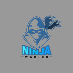 Ninja logo, Japan Ninjas sport Logo concept. Face ninja logo template © nur
