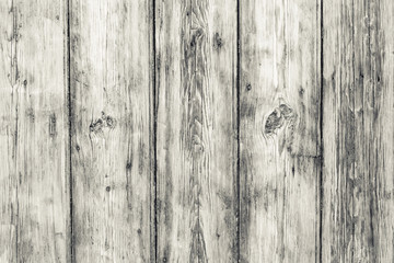 Vintage wooden background. White old boards. Wood surface. Plank timber. Rough fence, carpentry table. Hardwood. Antique panel. Abstract pattern. Retro style. Gray natural paper texture.