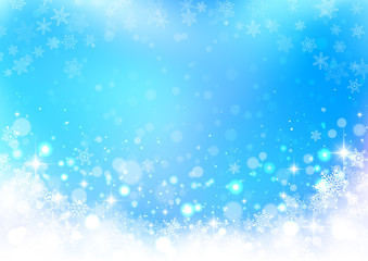 キラキラ背景_雪景色3