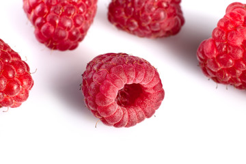 Raspberry. Raspberry isolated. Raspberry on white background.