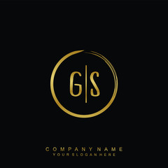 GS initials with a golden circle brush template