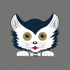 Cute cartoon cat. Vector