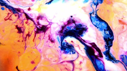 Nice Ink Abstract Psychedelic Paint Liquid Motion Background Texture Video.