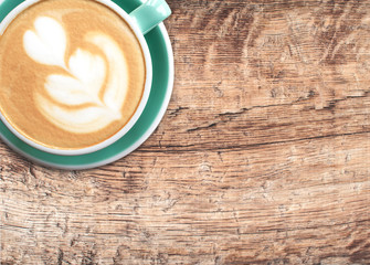 A cup of cappuccino.