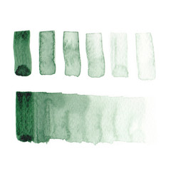 Green watercolor brush strokes, gradient on white background. Copy space for text.