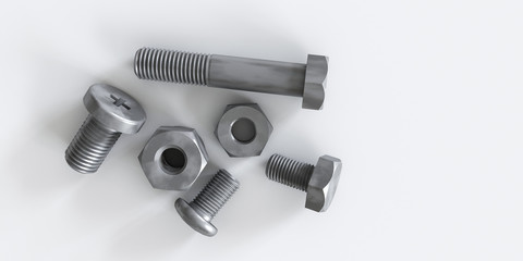 bolts isolated on white