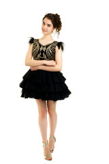 Elegant girl in a dress.