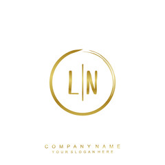 LL initials with a golden circle brush template