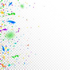 Streamers and confetti. Colorful tinsel and foil r