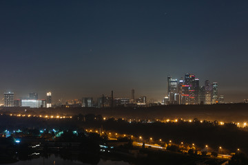 Fototapeta na wymiar Night view of modern city