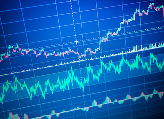 World economics graph. Conceptual view of exchange market