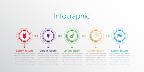 Vector infographic templates used for detailed reports. All 5 topics.