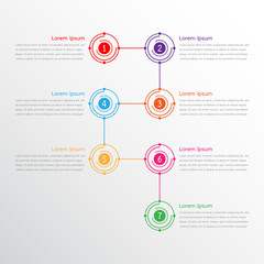 Obraz premium Vector infographic templates used for detailed reports. All 7 topics.