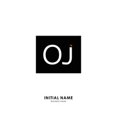 O J OJ Initial logo letter with minimalist concept. Vector with scandinavian style logo.